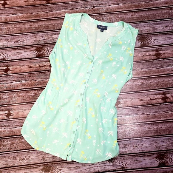 Modcloth Steadfast Sojourn Sleeveless Top Mint - Picture 5 of 11